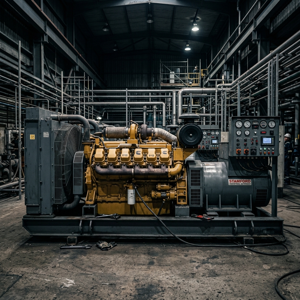 Industrial generator at power facility