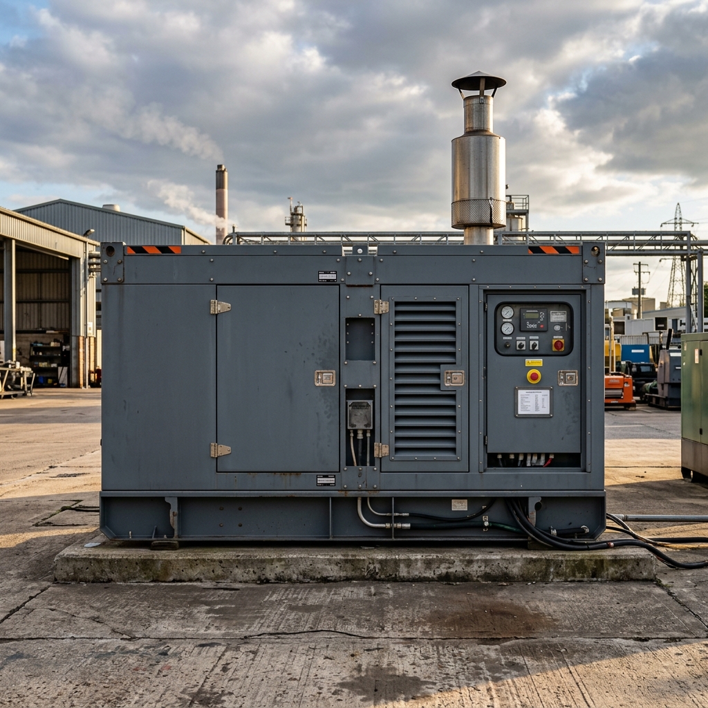 PowerGen PG-2000 industrial generator set in an outdoor weatherproof enclosure